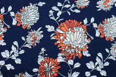 Viskose Webware Chrysanthemen