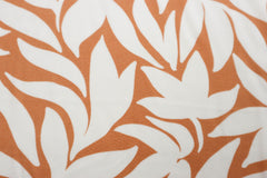 Viskose Webware White Leaves