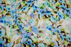 Viskosejersey Anna Art türkis/beige