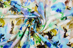 Viskosejersey Anna Art türkis/beige