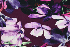 Viskosejersey Karlotta Flower aubergine