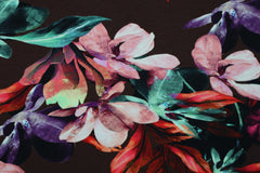 Viskosejersey Karlotta Flower dunkelbraun