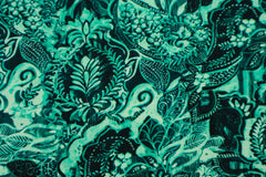 Viskosejersey Ornament Flower - grün