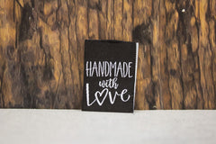 Weblabel gefaltet Handmade with Love