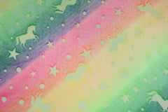 Wellness Fleece Glow in the Dark Einhörner - Design 2