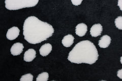 Wellness Fleece Kleine Pfoten - schwarz