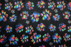 Wellness Fleece Regenbogen Pfoten