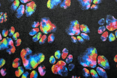 Wellness Fleece Regenbogen Pfoten