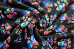 Wellness Fleece Regenbogen Pfoten