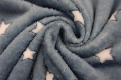 Wellness Fleece Mini Stars - rauchblau