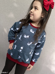 French Terry Reindeer Xmas Retreat by Thorsten Berger - 744 jeansblau