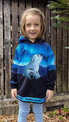 Sweatshirt Panel On The Rocks - Eisbär Sternenhimmel by Thorsten Berger