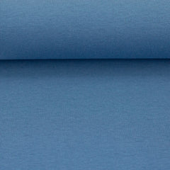 Bündchenstoff Heike Uni taubenblau - Saison HW26/27 bei Der Buntspecht