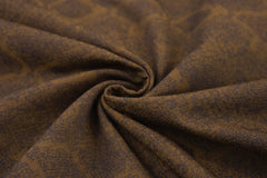 Reststück: 1,50m - Baumwolle Stretch Jacquard Schlangenoptik braun