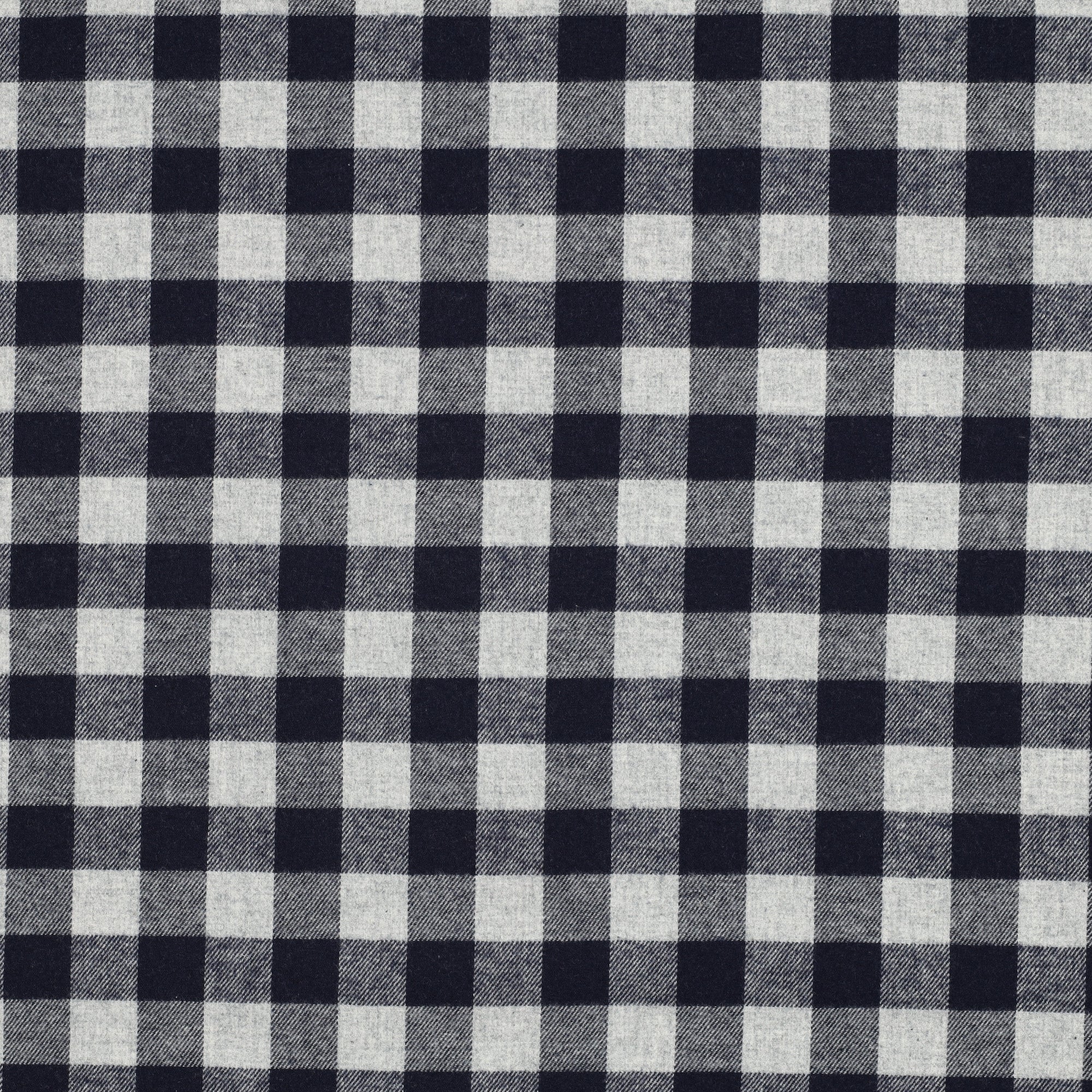 Baumwollflanell mit grauen und blauen Karos vom Buntspecht Shop