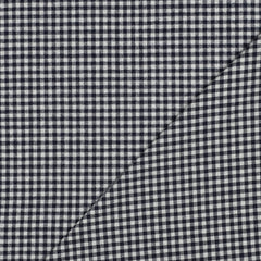 Baumwollflanell mit grauen und blauen Karos vom Buntspecht Shop