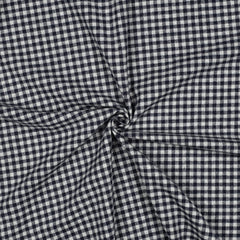 Baumwollflanell mit grauen und blauen Karos vom Buntspecht Shop