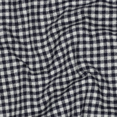 Baumwollflanell mit grauen und blauen Karos vom Buntspecht Shop