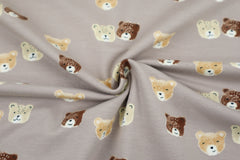 Baumwolljersey drei Bärchen in beige bei Der Buntspecht