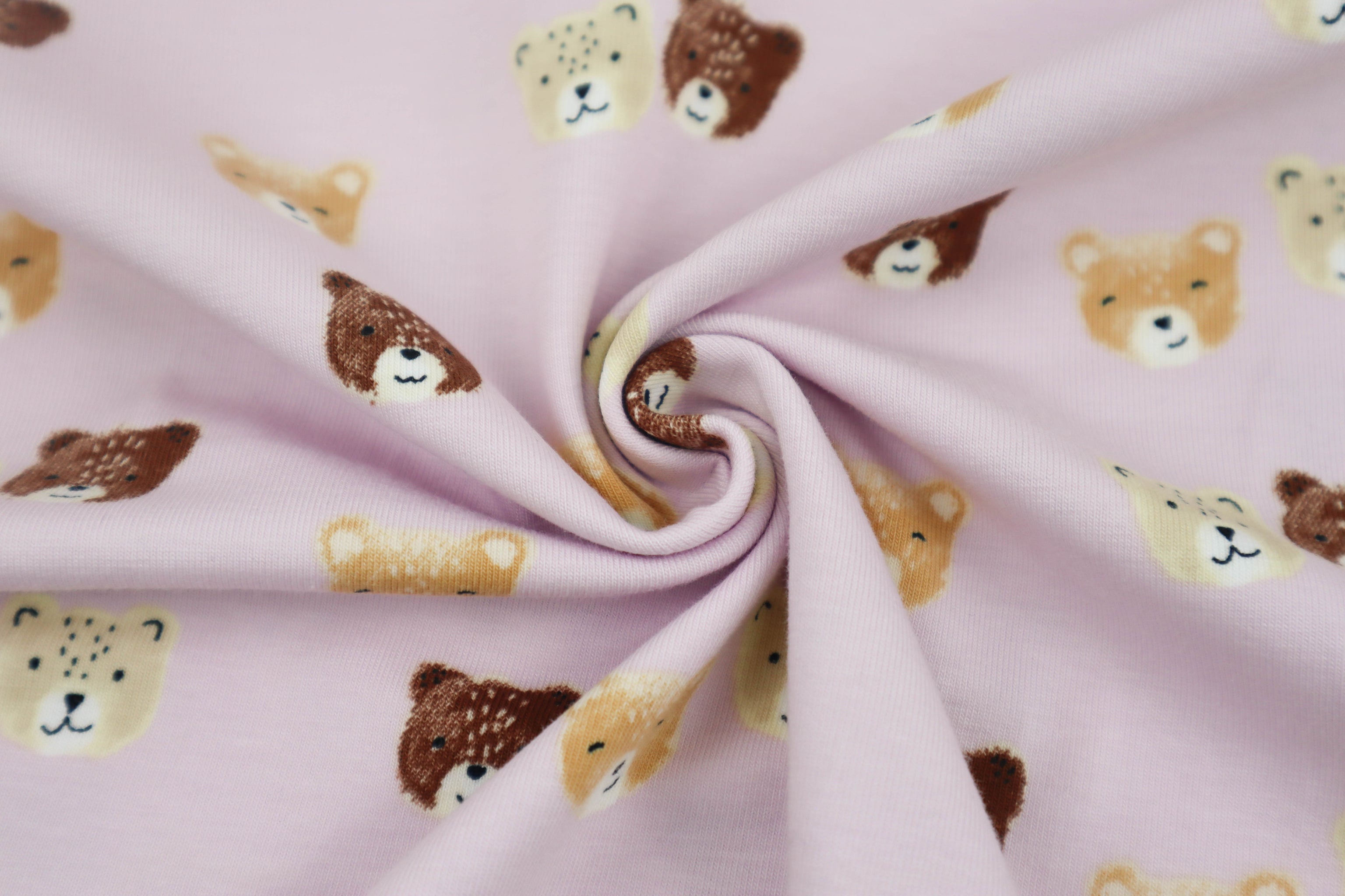 Baumwolljersey drei Bärchen in rosa bei Der Buntspecht