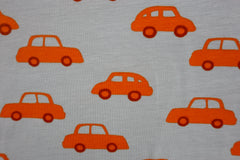 Baumwolljersey Orange Cars bei Der Buntspecht