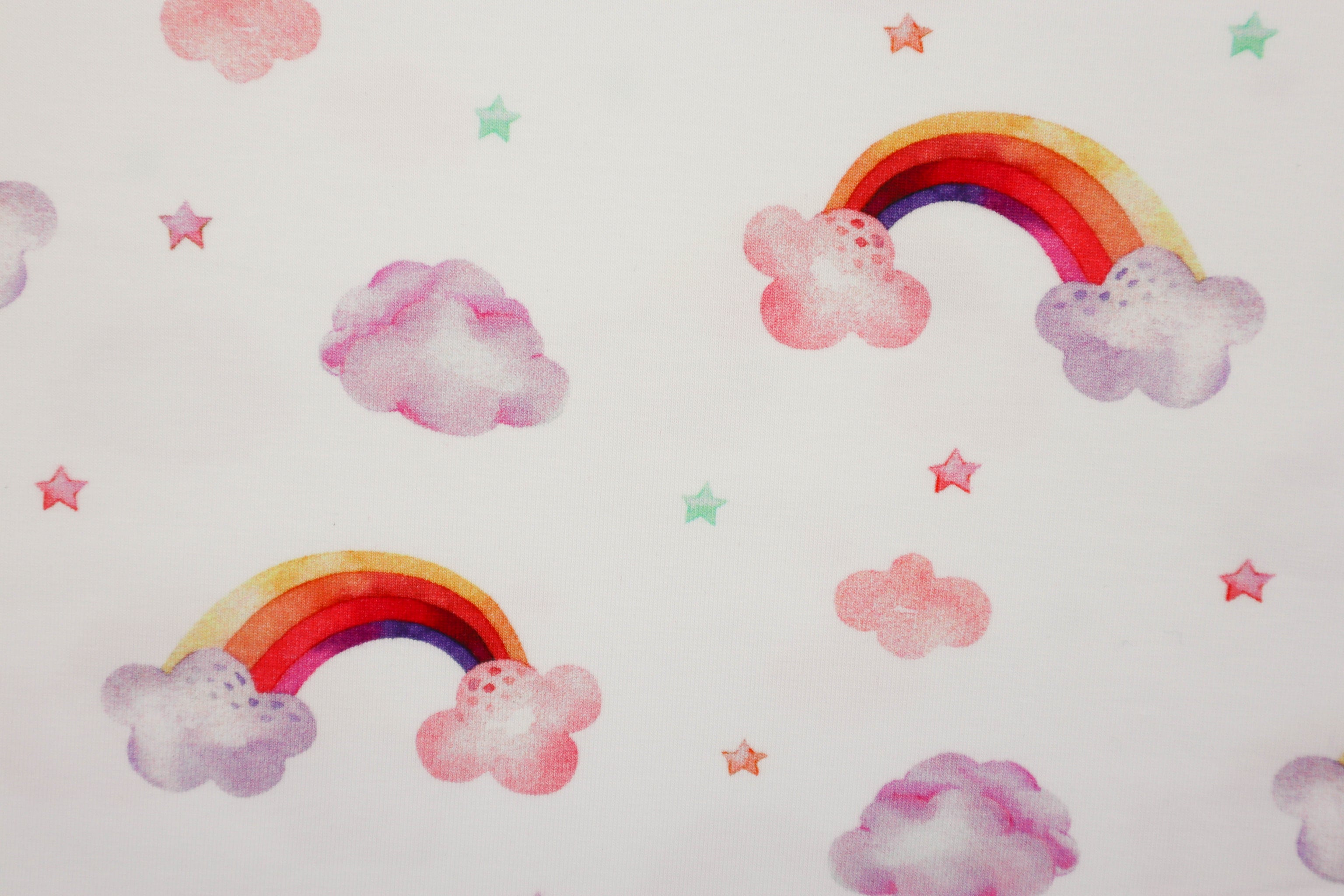 Baumwolljersey Sparkling Rainbow bei Der Buntspecht