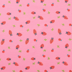 Baumwolljersey Strawberry in rosa bei Der Buntspecht