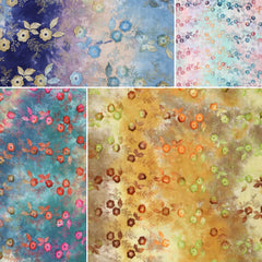 Bestickte Baumwolle Blumen Tie Dye Poppy