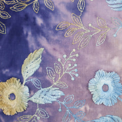Bestickte Baumwolle Blumen Tie Dye Poppy