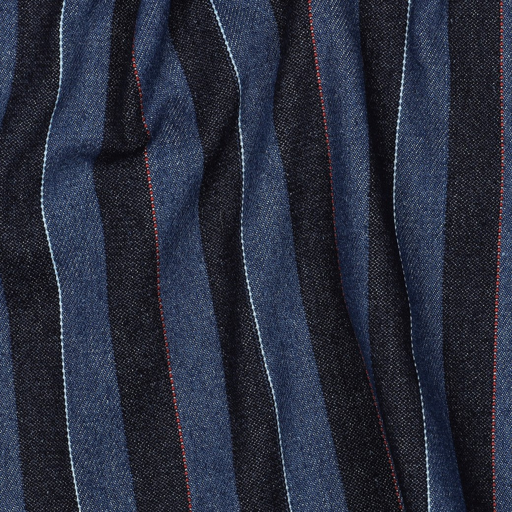 Denim Jeans Jacquard Stripes Indigo bei Der Buntspecht Shop