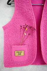 Doubleface Teddy Fleece Mira Kinderwerste in pink bei Der Buntspecht