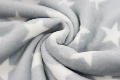 Flanell Fleece White Stars