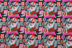 French Terry angeraut Digital Bubblegum Santa