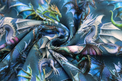 French Terry angeraut Digital Dragonland