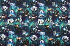 French Terry angeraut Digital Magical Animals