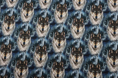 French Terry angeraut Digital Moonlight Wolves