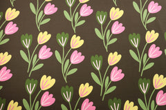 French Terry Blockstreifen & Blumen