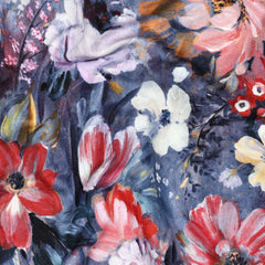 Digitalgedruckter French Terry mit ölgemalten Blumen in 2 Varianten vom Buntspecht Shop