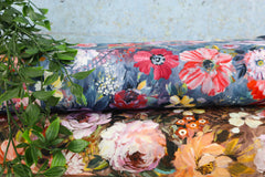 Digitalgedruckter French Terry mit ölgemalten Blumen in 2 Varianten vom Buntspecht Shop