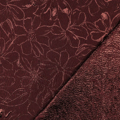 Strukturierter Jacquard Stoff mit glänzenden Blumen in 2 Farben vom Buntspecht Shop