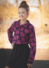 Soft Sweat Stoff Hearts Nähbeispiel by Poppy bei Der Buntspecht