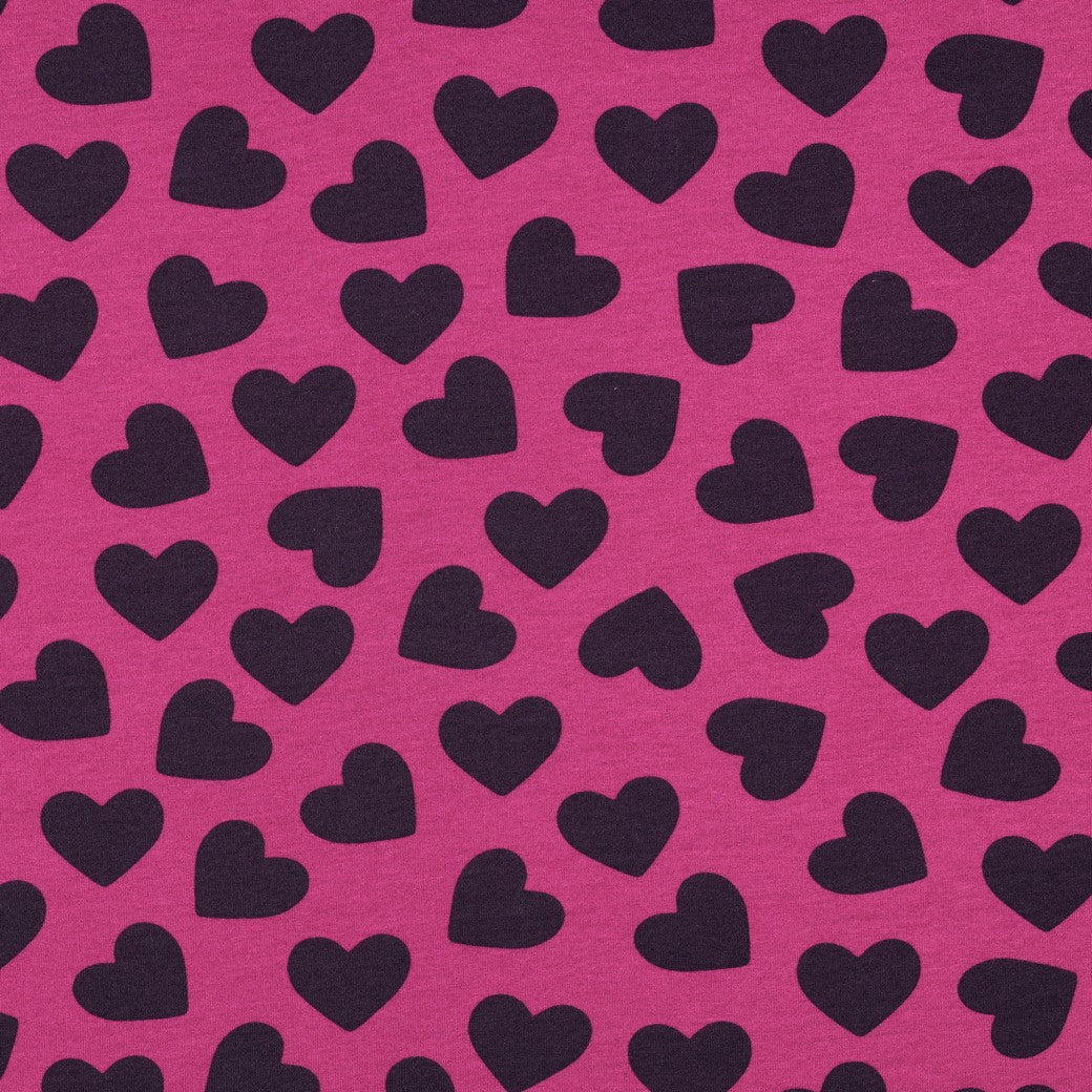 Soft Sweat Stoff Hearts by Poppy bei Der Buntspecht