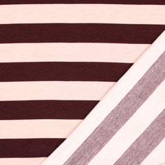 Soft Sweatshirt Stoff Bold Stripes by Poppy in zartrosa bei Der Buntspecht
