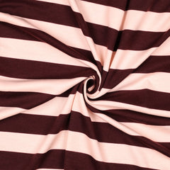 Soft Sweatshirt Stoff Bold Stripes by Poppy in zartrosa bei Der Buntspecht