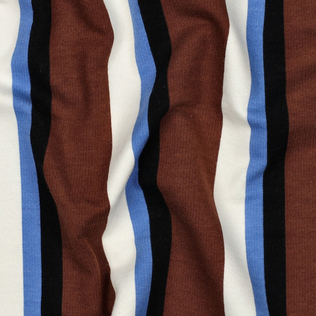 Soft Sweatshirtstoff Stripes Bayo in braun by Poppy