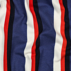 Soft Sweatshirtstoff Stripes Bayo in navy by Poppy