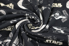 Reststück: 1,10m Lizenz Baumwolljersey Digital black - Star Wars -