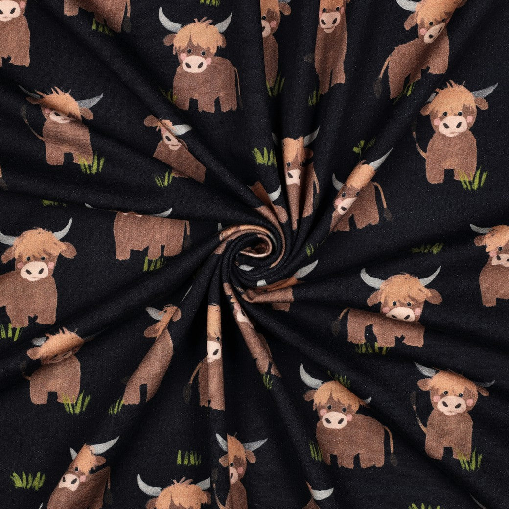 Sweat Stoff Digital Cows by Poppy bei Der Buntspecht