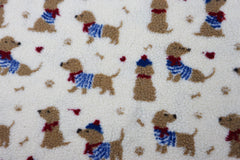 Teddy Stoff Jacquard Dachshund