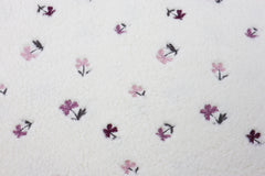Teddy Stoff Jacquard Embroidered Flowers